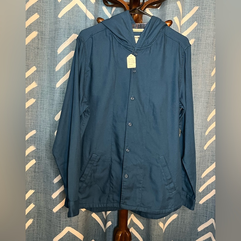 Hurley Men's Blue Hooded Lightweight Jacket